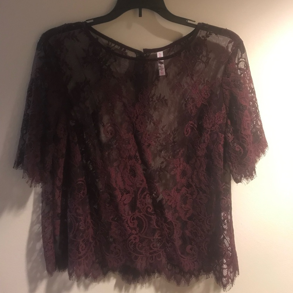 Purple lace top